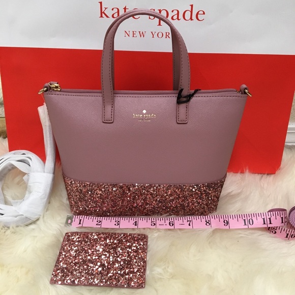 🆕Kate Spade Greta Court glitter dipped bag bundle - Picture 6 of 7